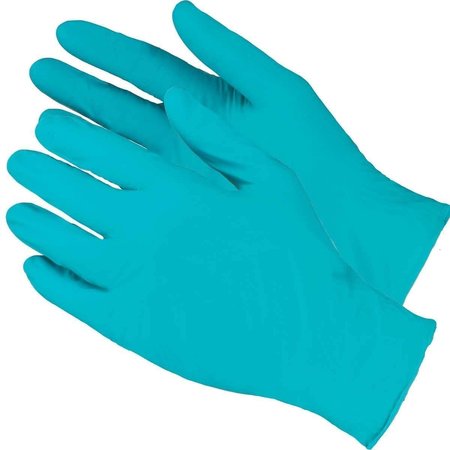 ANSELL TouchNTuff 92-500, Nitrile Disposable Gloves, 4.3 mil Palm, Nitrile, Powdered, M, 100 PK, Green 92-500 M